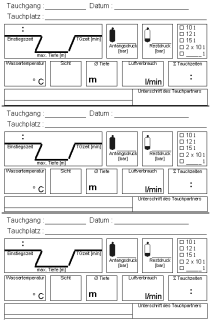 Tauchbuchseite